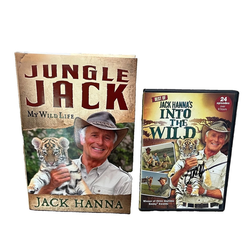 Jack Hanna Jungle Jack My Wild Life Hardback & DVD 2 Disc Autographed Signed